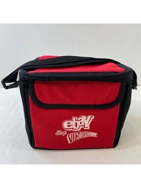 eBay Red & Black Insulated Lunch Bag With Strap Old Logo eBayana